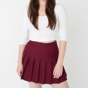 American apparel tennis skirt XS burgundy